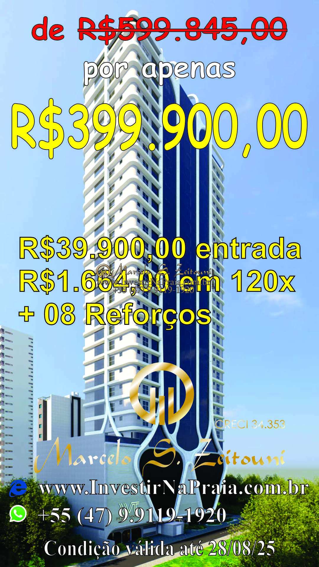 Flat White Tower – Porto Belo/SC – Oferta Especial até 28/08/25